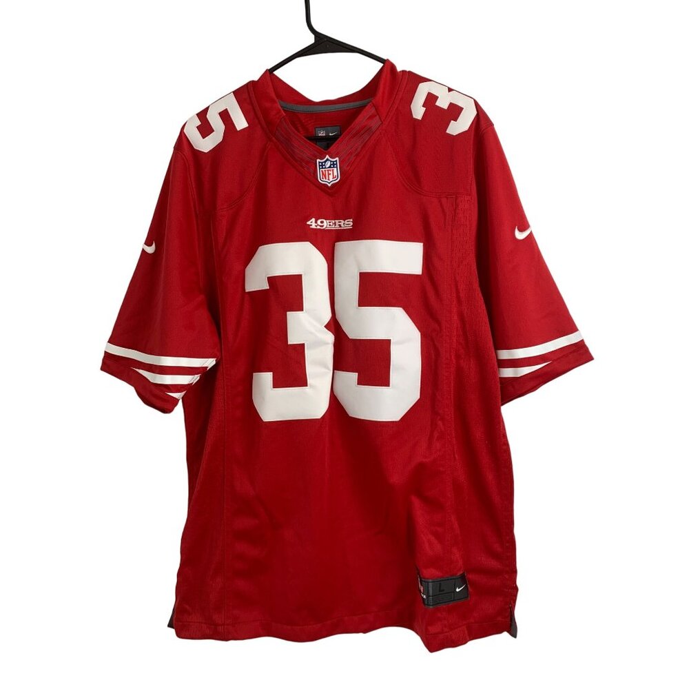 Sewn Nike Mens 49ers San Francisco NFL Jersey Large Reid 35 NWOT On Field 6924